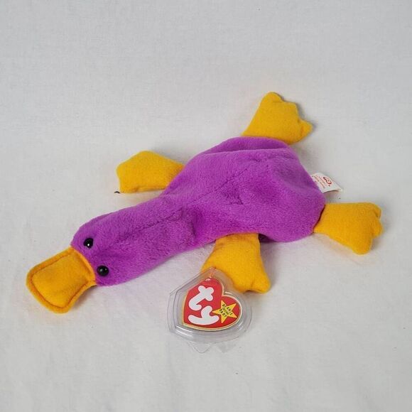 Ty Beanie Baby Retired PATTI the Magenta Platypus 1993 Mint condition - Picture 1 of 4